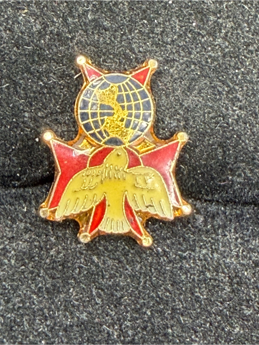 Knights of Columbus 4th Degree HAT Cloak Emblem Badge Triad Design Dove Pin
